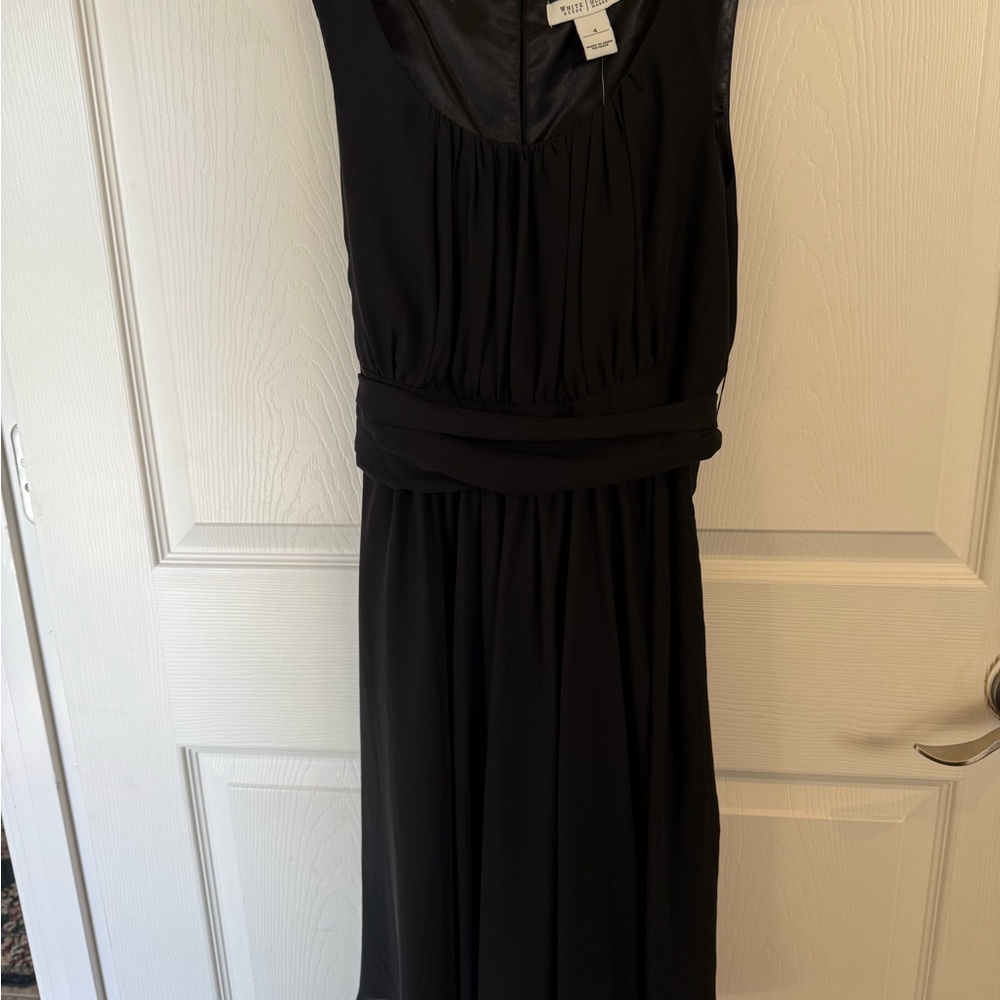 White House | Black Market Elegant Mid Length Black Sleeveless Dress
